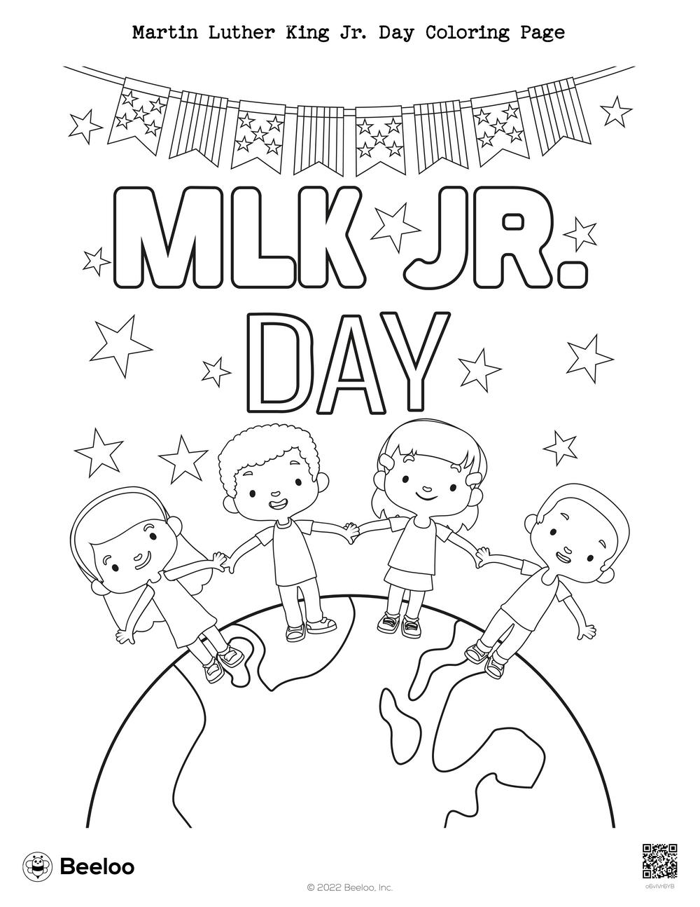 Martin Luther King Jr Day themed Coloring Pages Beeloo Printable Crafts And Activities For Kids