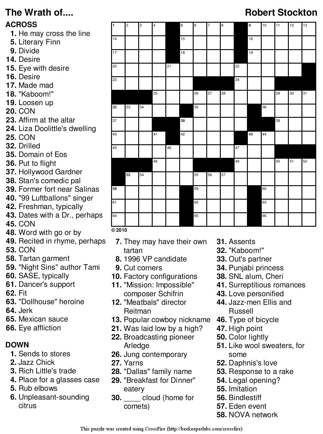 Medium Difficulty Printable Crossword Puzzles Printable Worksheets Library