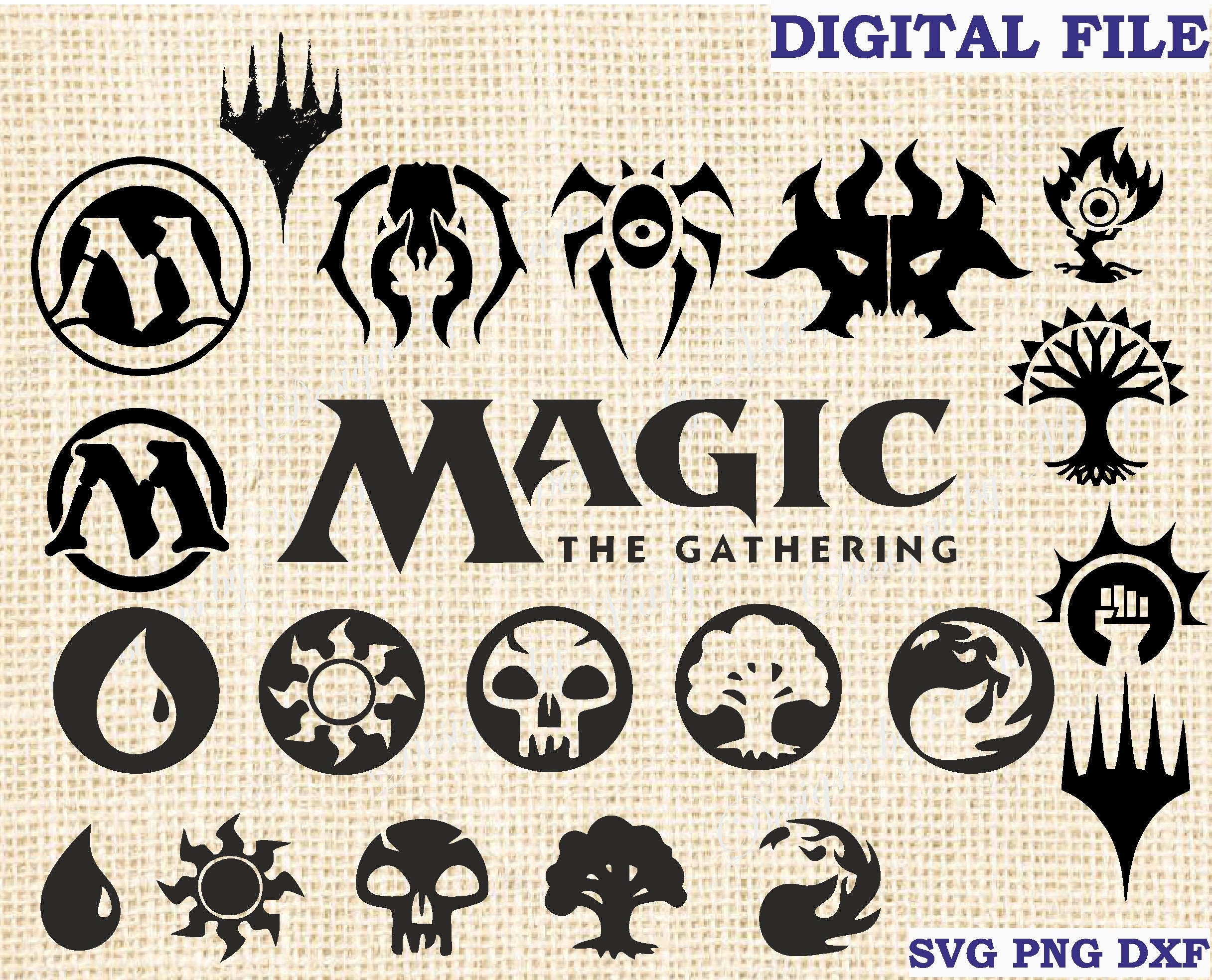 MTG Bundle Pack SVG Magic The Gathering Cricut Bundle MTG Mana Guilds Game Mana Symbols Silhouette File For Laser Cutter Svg File For Cricut Etsy Australia