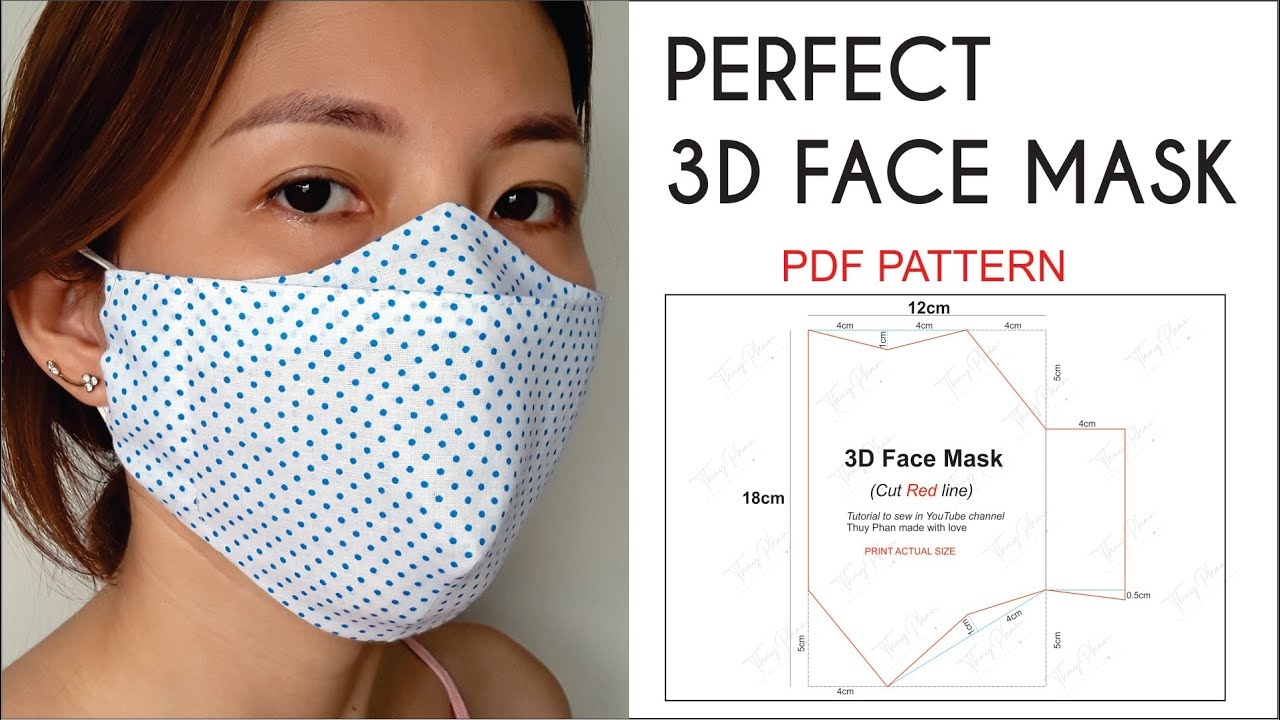 NO FOG ON GLASSES Perfect 3D Face Mask Best Fit Comfortable Beautiful Face Mask PDF Pattern YouTube
