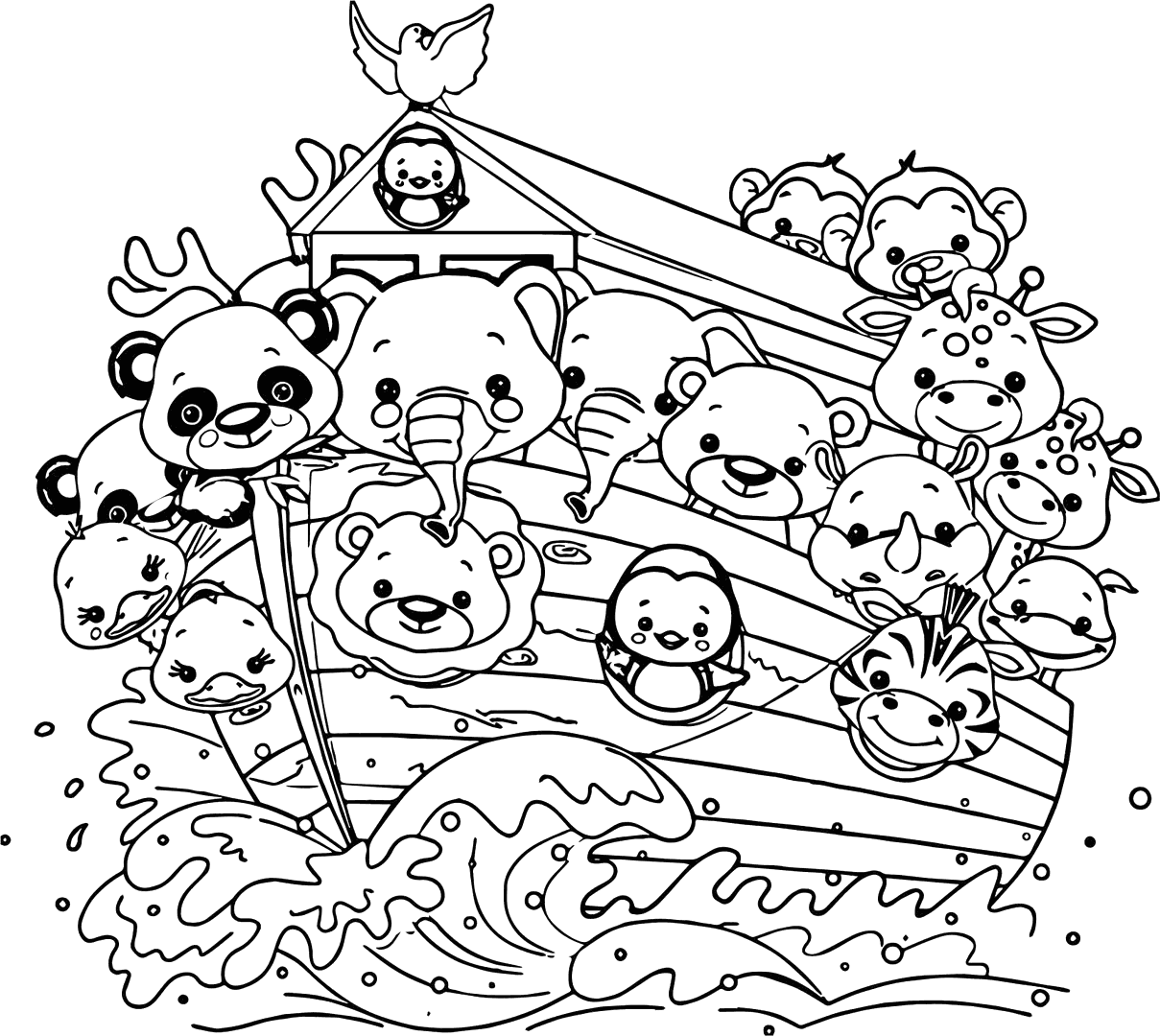 Noahs Ark Coloring Pages Printable Coloring Pages FREE