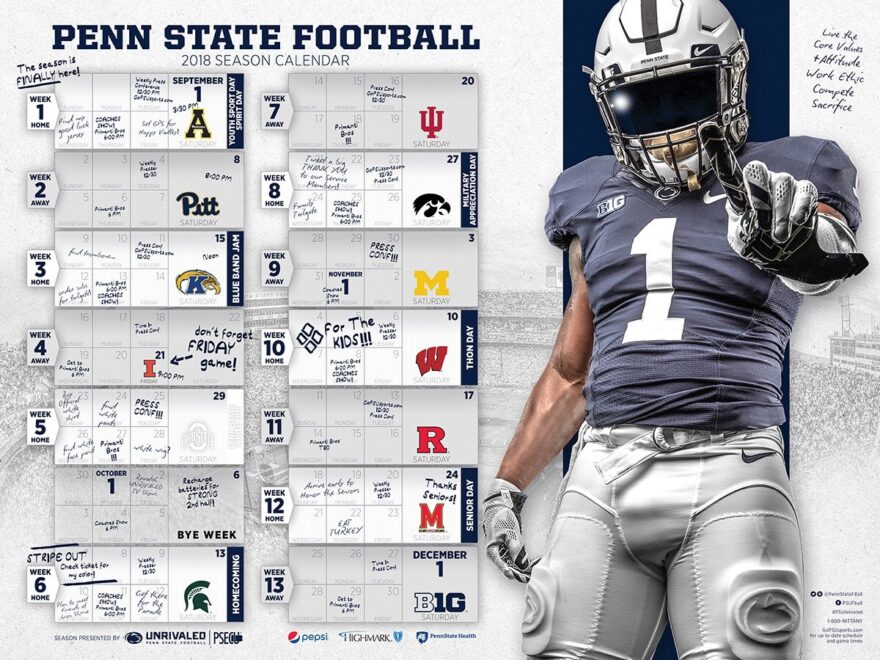 Penn State Football On X Introducing Your 2018 Football Schedule Poster WeAre Https t co rqxmjH4OS6 X