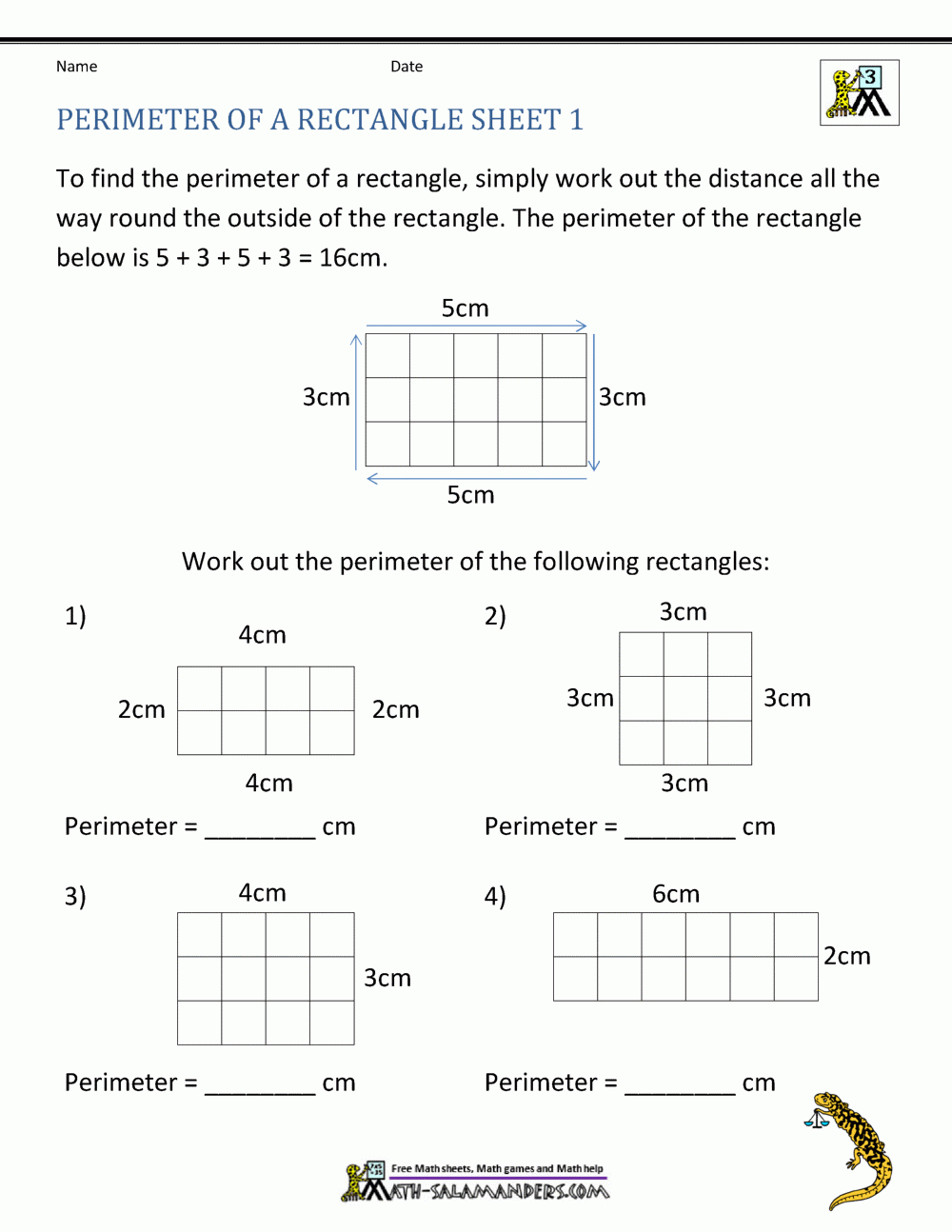 Perimeter Of A Rectangle