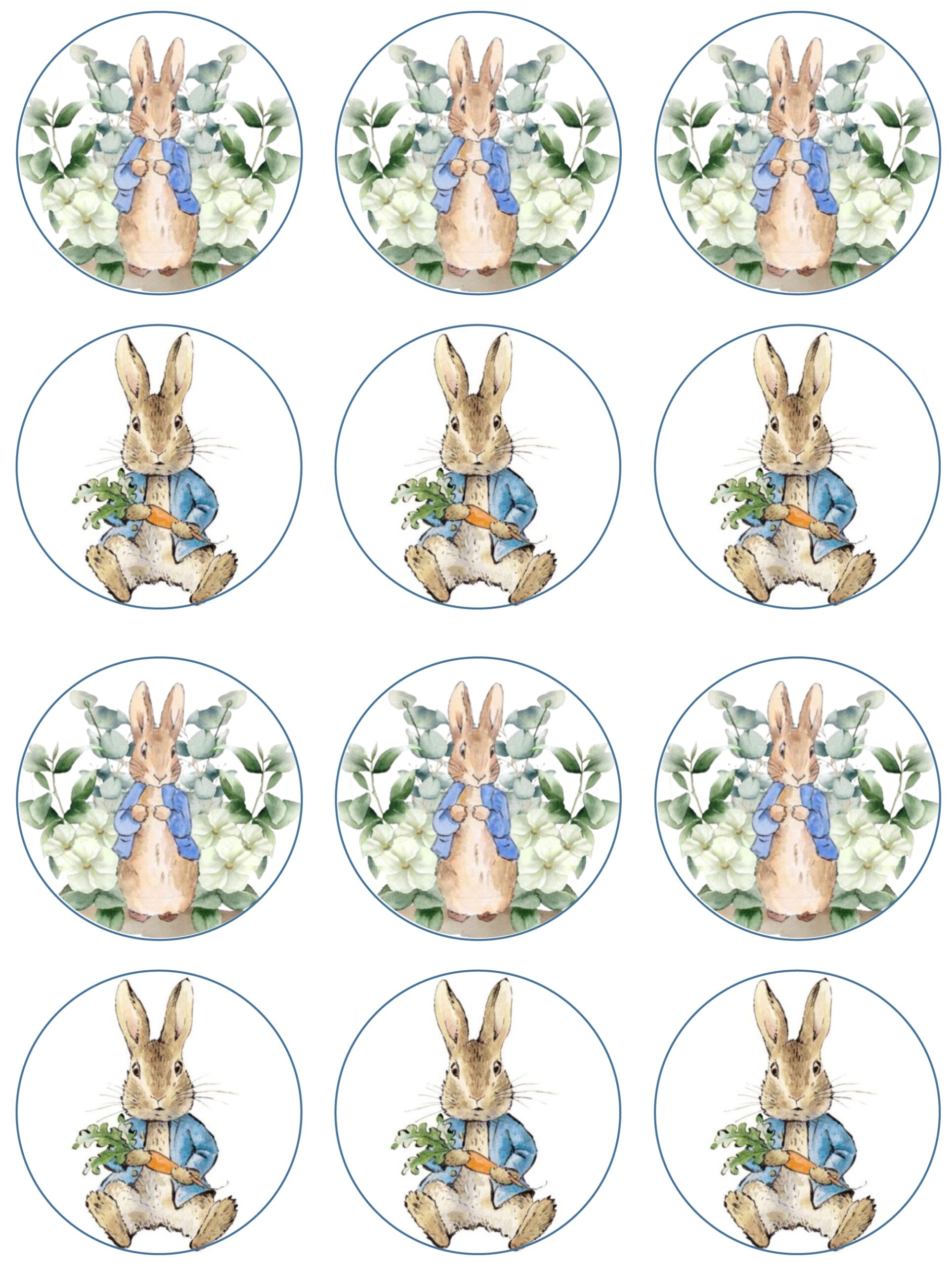 Peter Rabbit Cake Topper Free Printable