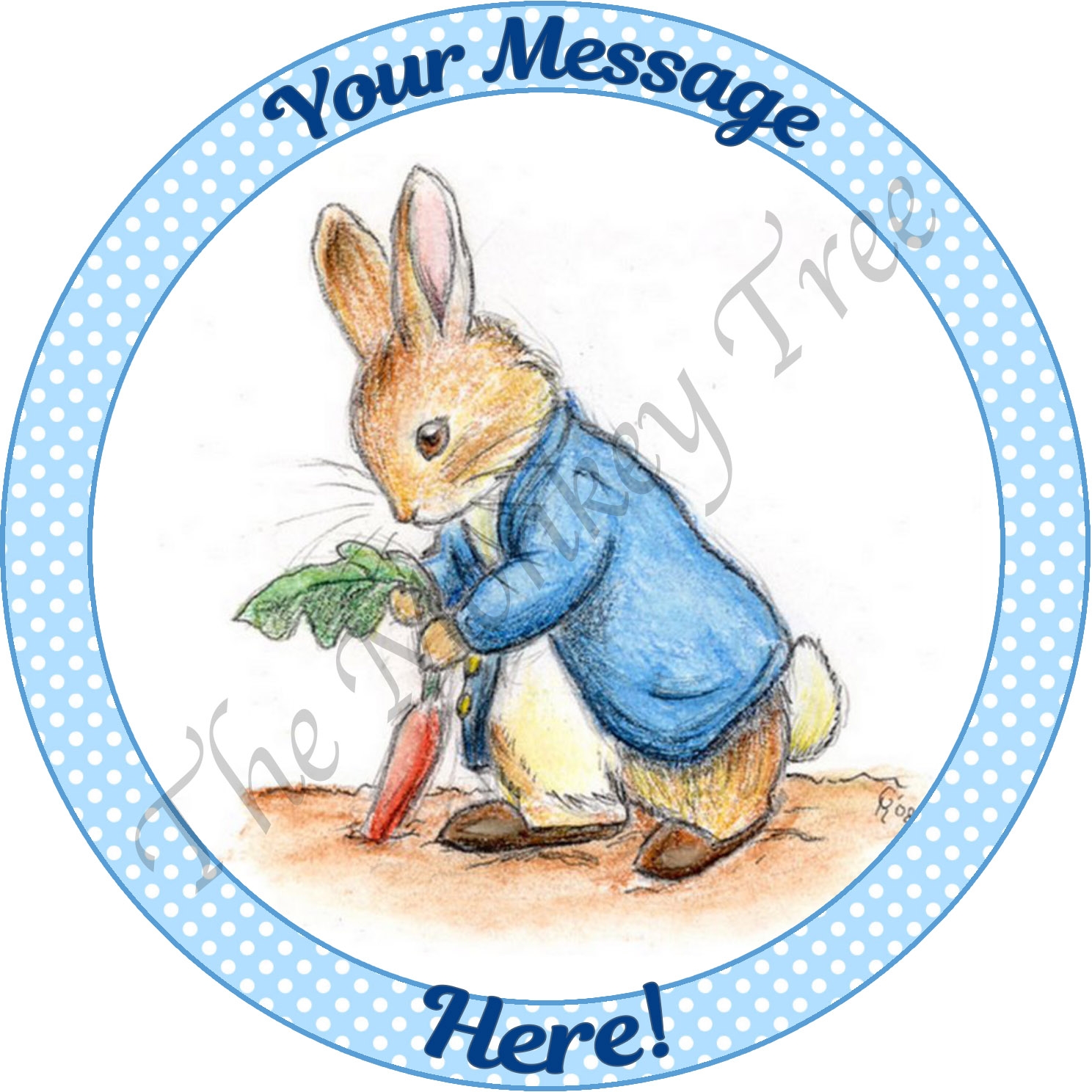 Peter Rabbit Edible Cake Image Topper Can Be Personalised The Monkey Tree