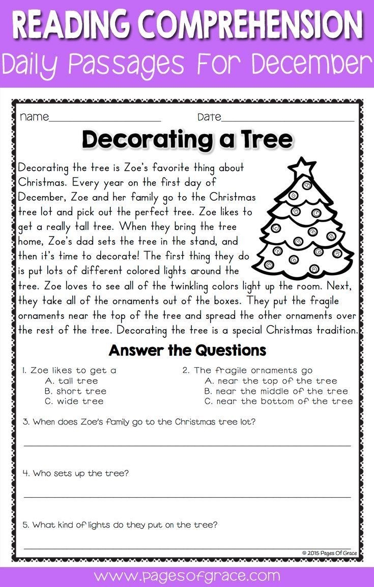 Pin By Rebecca Taylor dearden On English Reading Worksheets Christmas Reading Comprehension Reading Comprehension Practice
