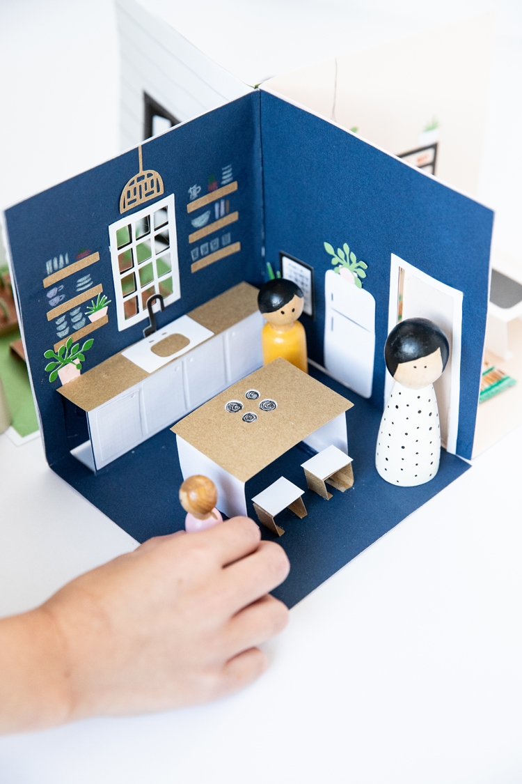 Pop Up Paper Doll House Free Cut Files 