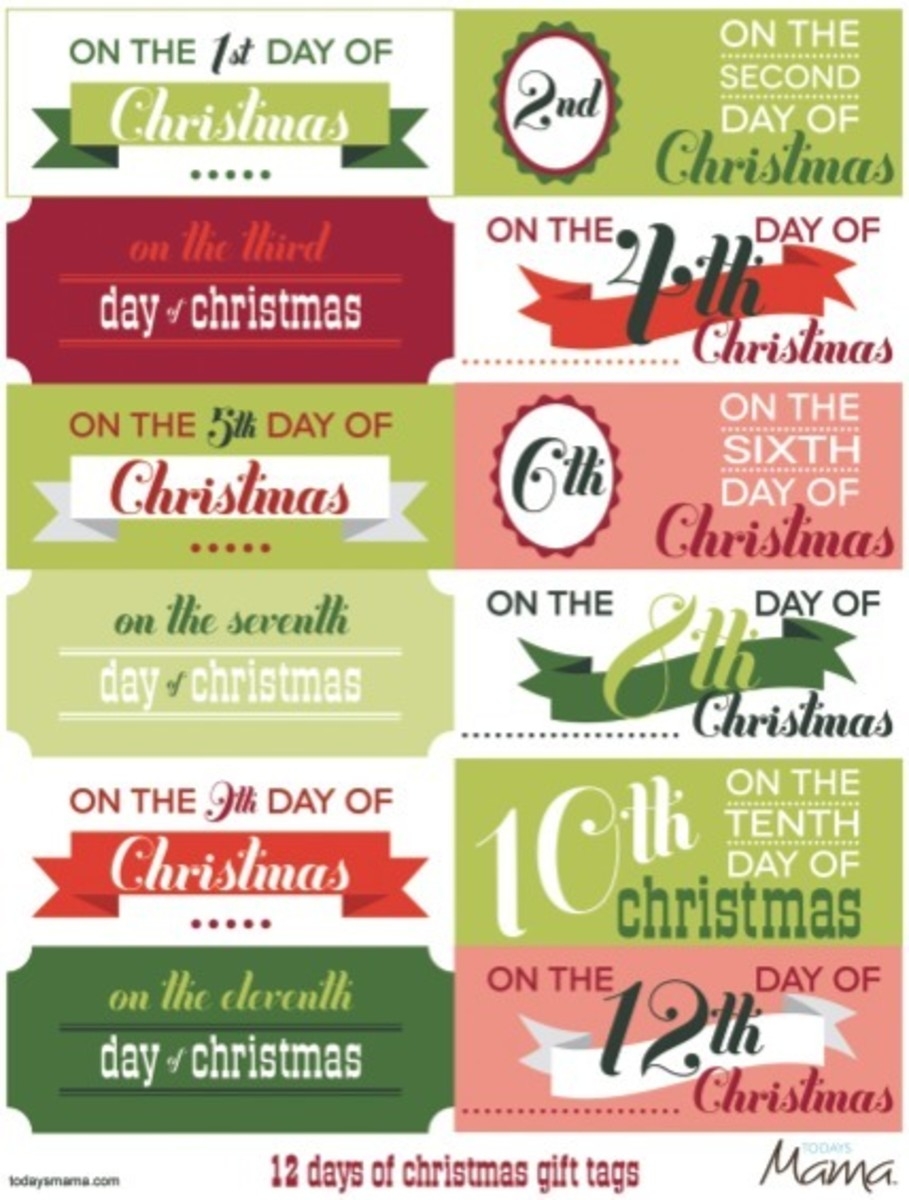 Printable 12 Days Of Christmas Tags Today s Mama Parenting Tips Family Travel Food Tech Wellness From A Mom s Perspective