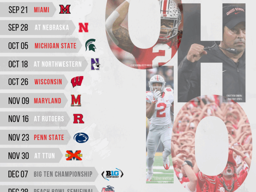 Printable 2019 Ohio State Football Schedule Land Grant Holy Land