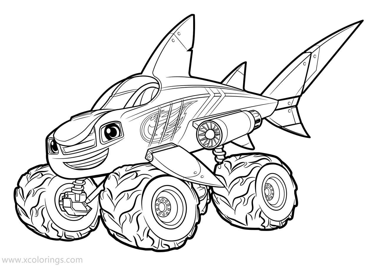 Printable Blaze And The Monster Machines Coloring Pages PDF Coloringfolder