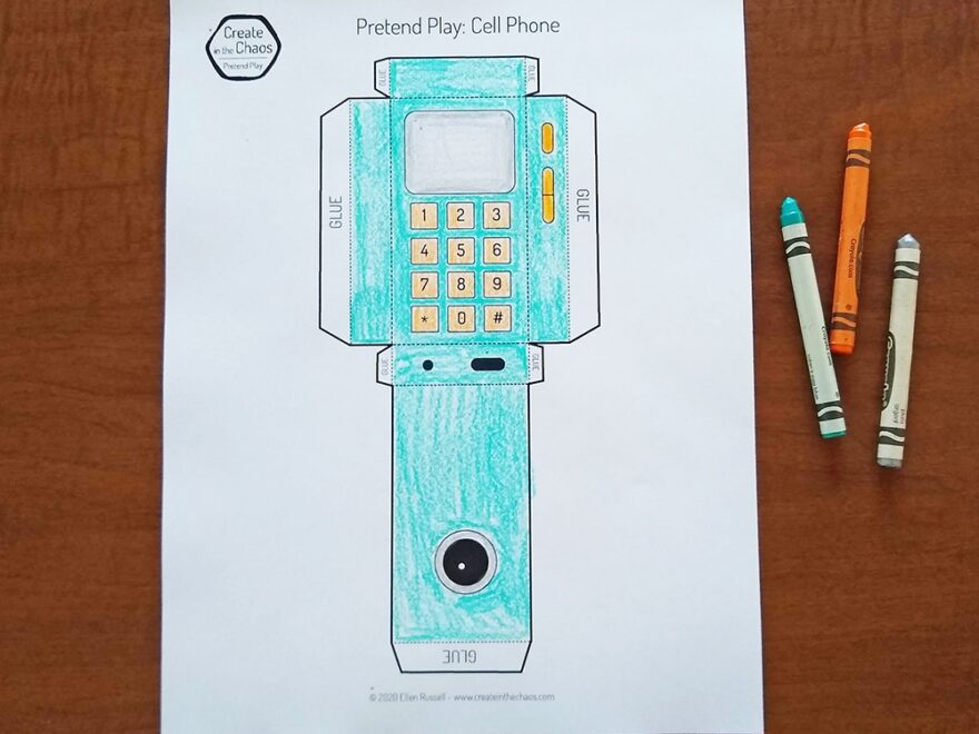 Printable Cell Phone Papercraft For Kids Create In The Chaos