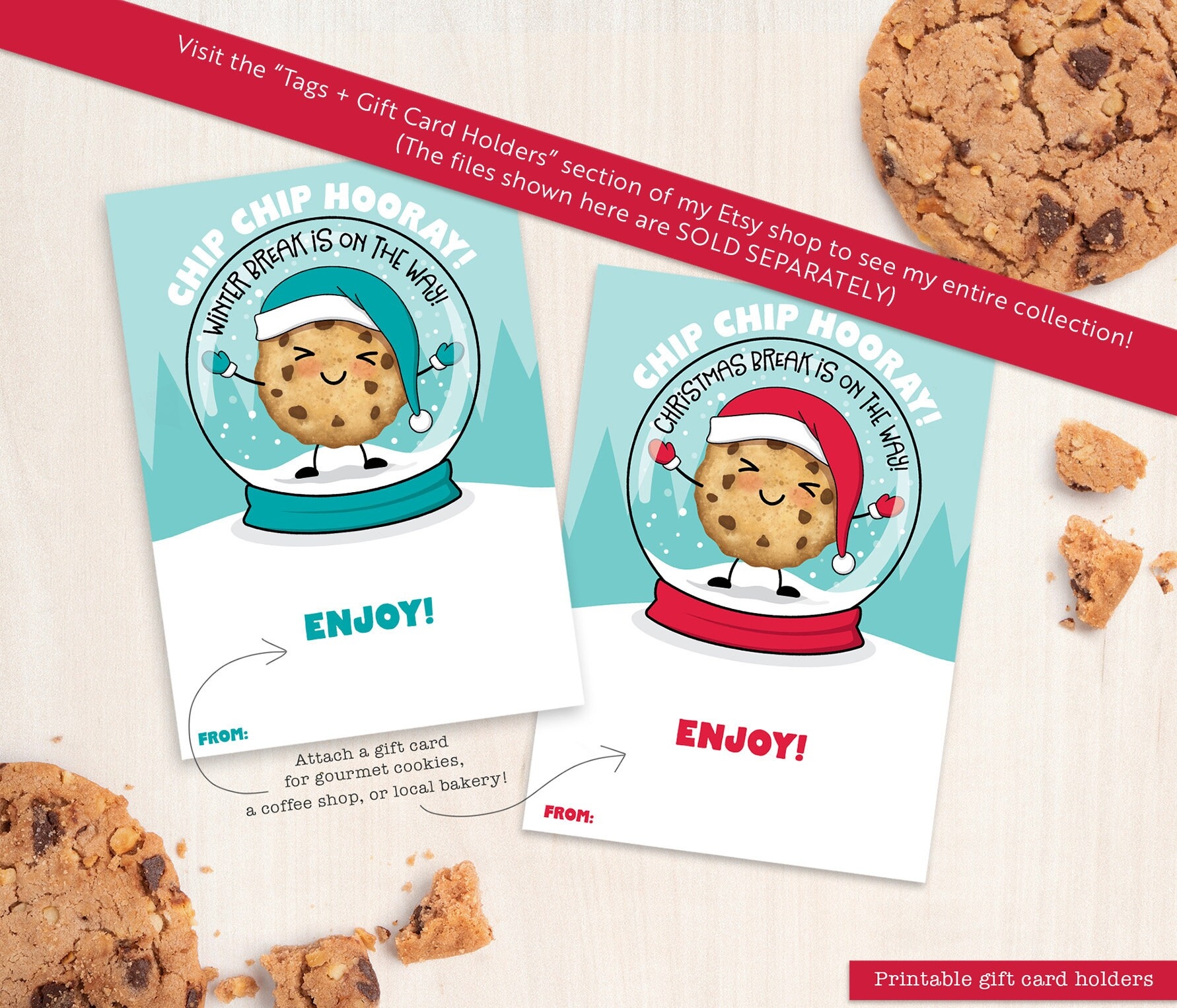 Winter Food Gift Tags Printable