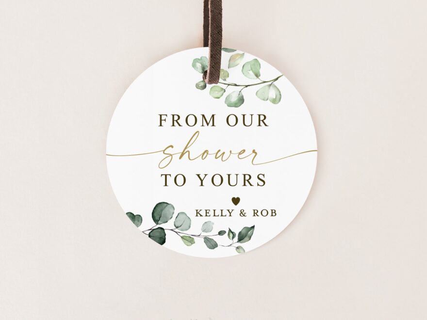 PRINTABLE From Our Shower To Yours Tags Bridal Or Couples Shower Stickers Labels Personalized Party Favor Tags Digital Download PDF Etsy