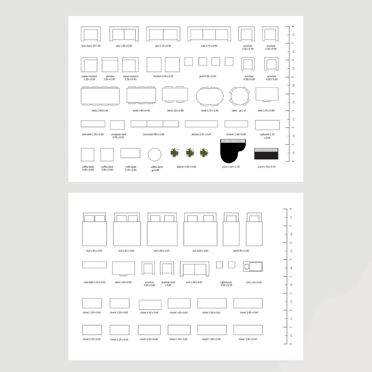1/4 Inch Scale Bathroom Templates Printable