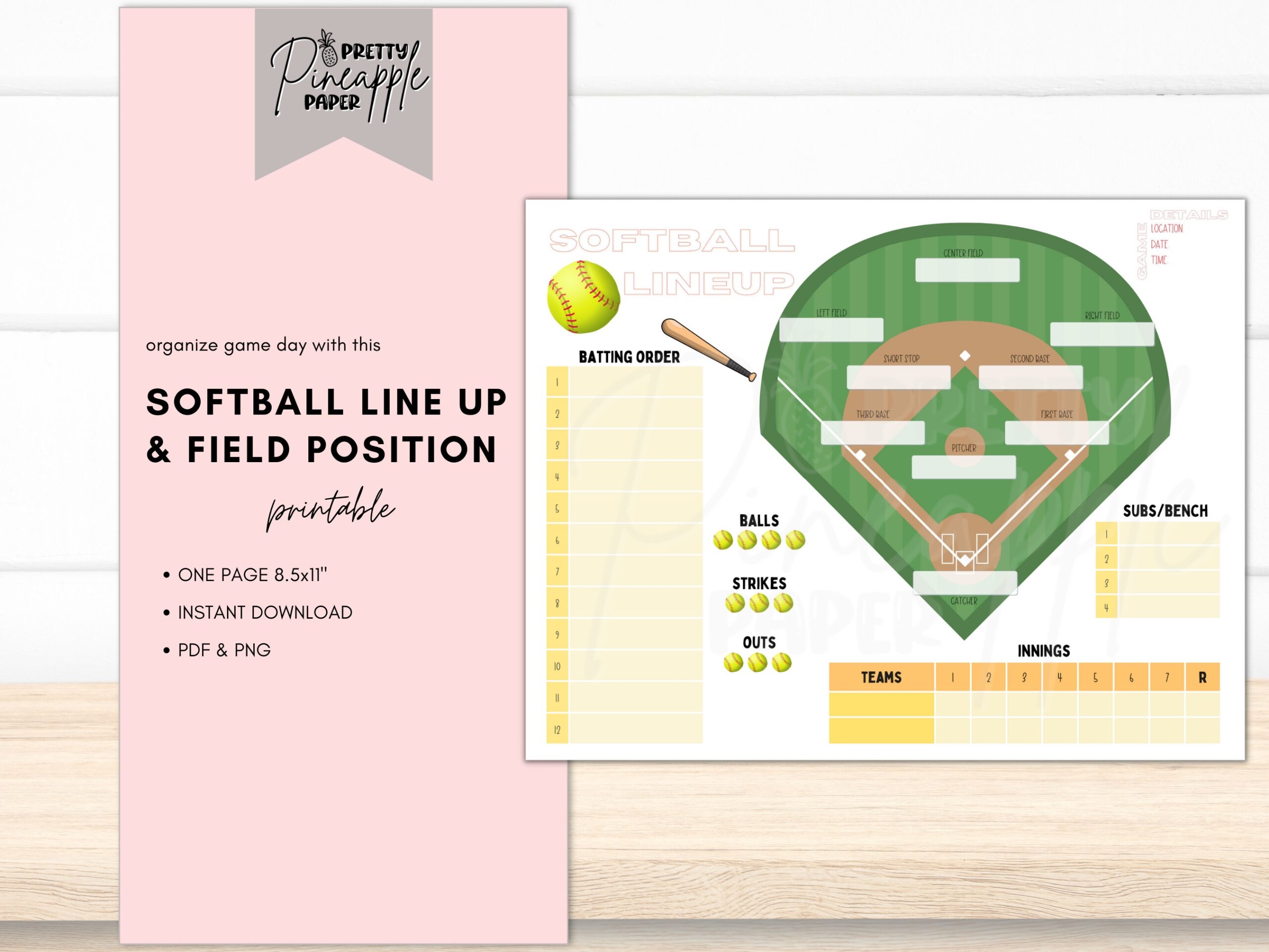 Free Printable Softball Dugout Board