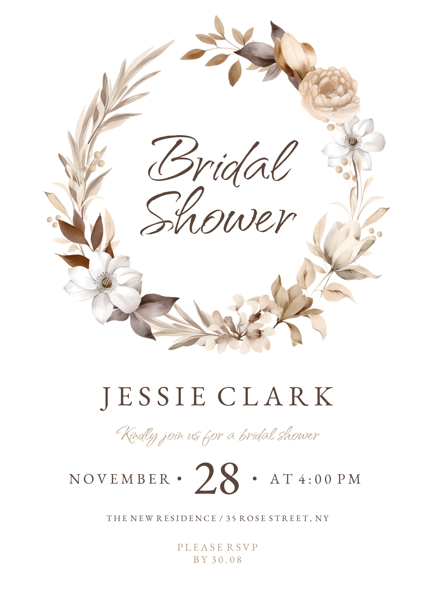 Free Printable Bridal Shower Invitations Templates