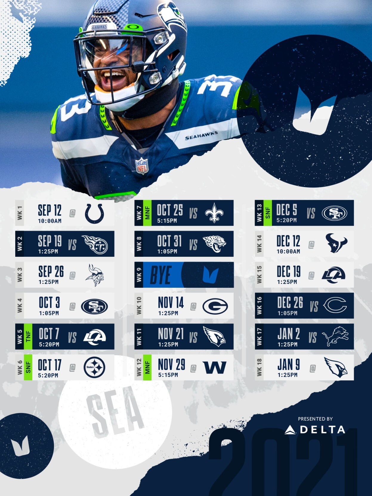Seahawks 2021 Schedule Includes Five Prime Time Games Local News Kxly