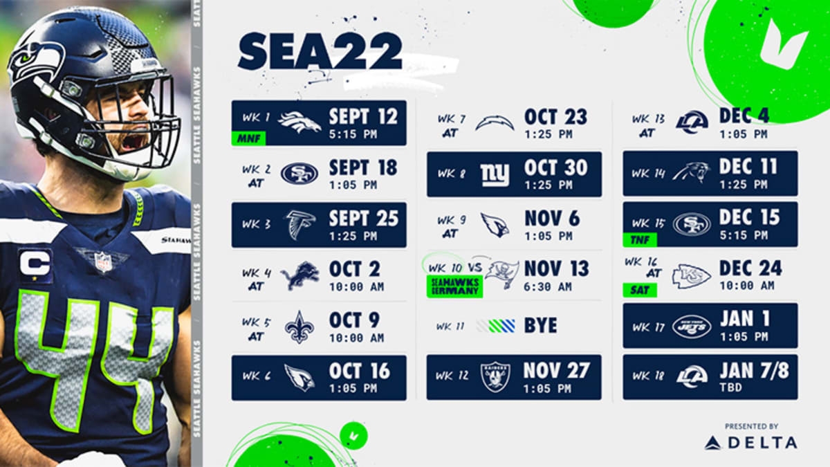 Seattle Seahawks Schedule 2022 Athlon Sports