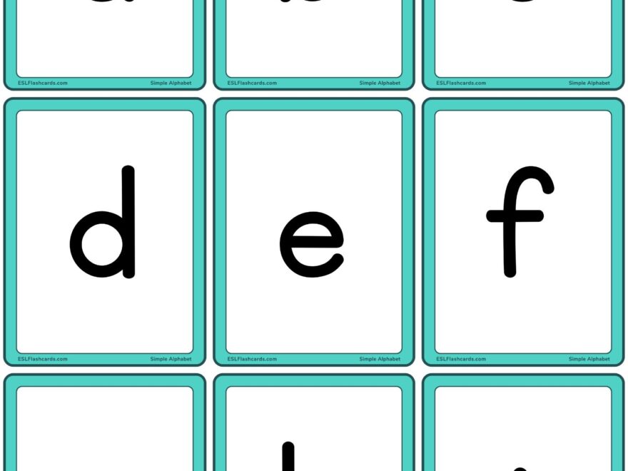 Simple Alphabet ESL Flashcards