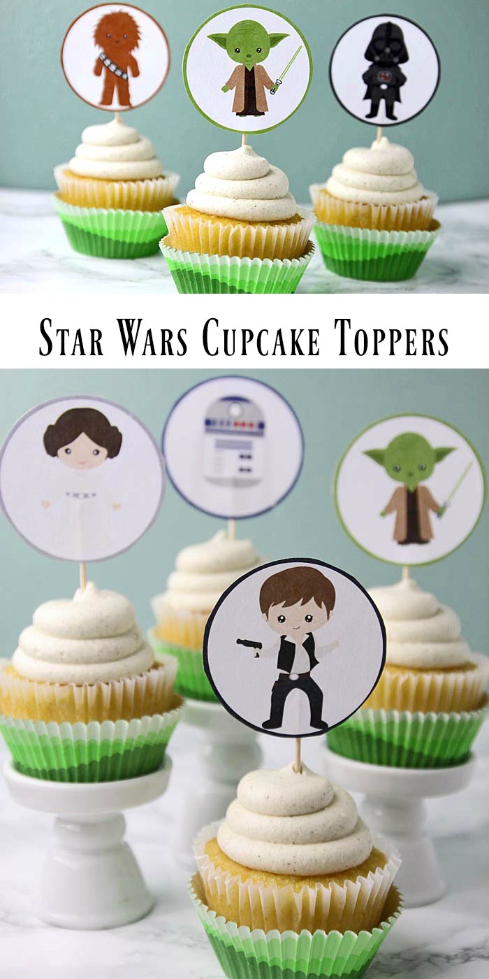 Star Wars Cupcake Toppers DIY Tutorial With Printable Sweet Party Place