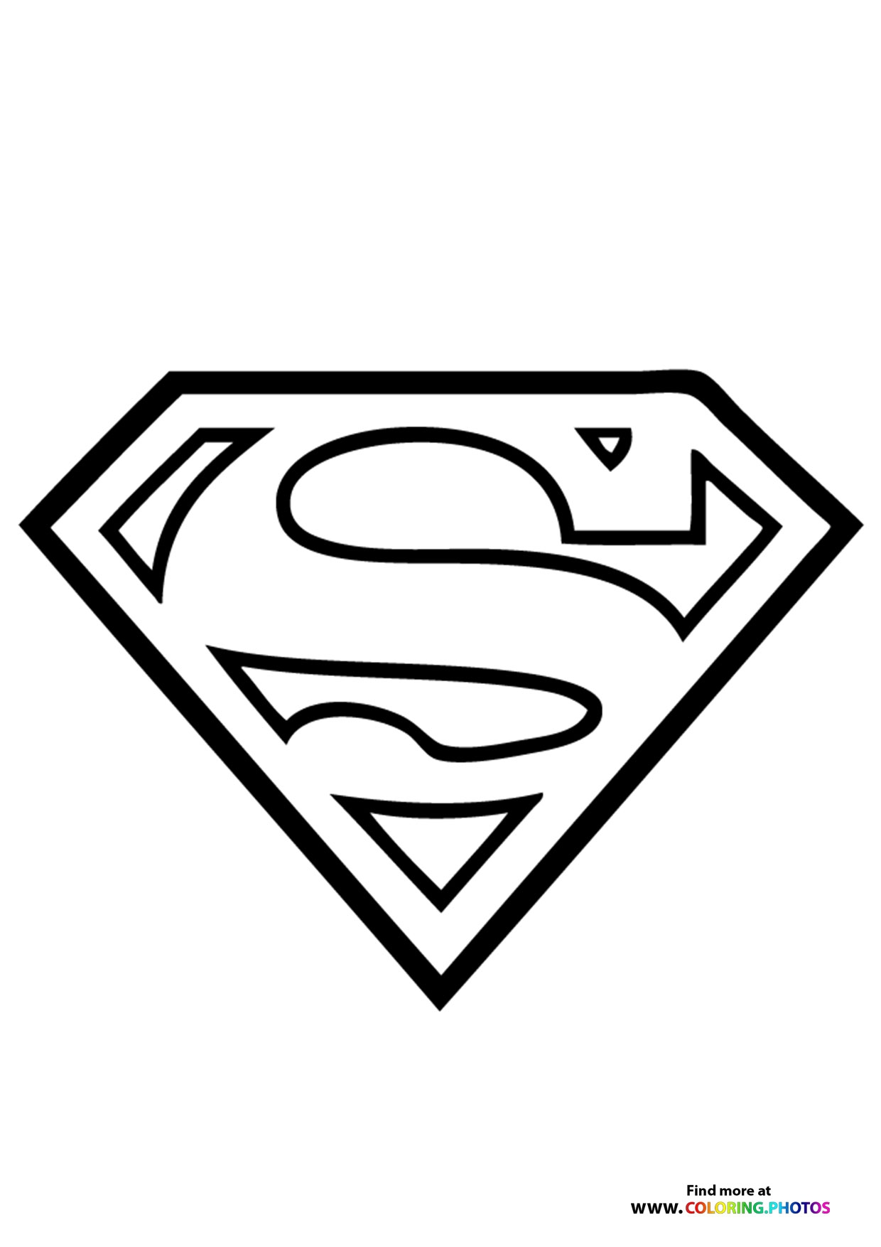 Superman Logo Coloring Pages For Kids