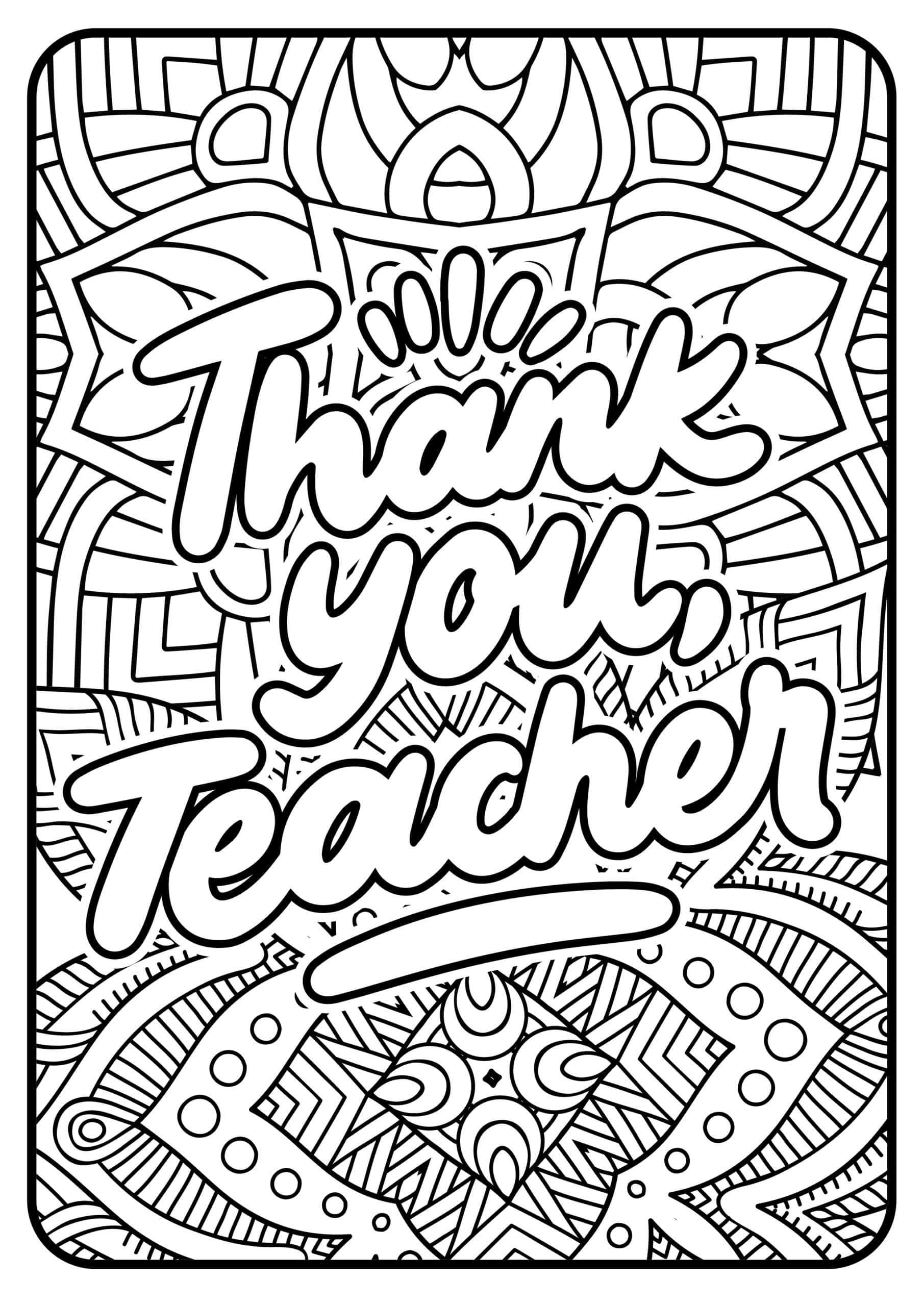 Thank You Printable Coloring Pages