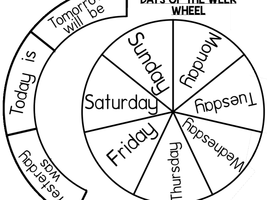 Teacherfiera YEAR 2 2019 UNIT 5 DAYS OF THE WEEK WHEEL WORKSHEET VIDEO ON HOW TO USE THE MATERIALS IS ALSO INCLUDED