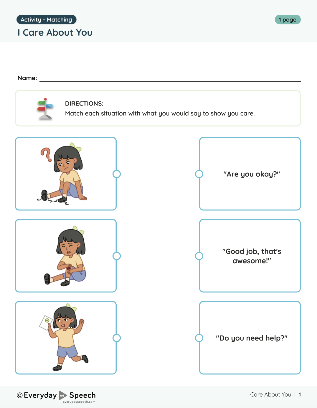 Teaching Empathy Worksheet For Preschoolers