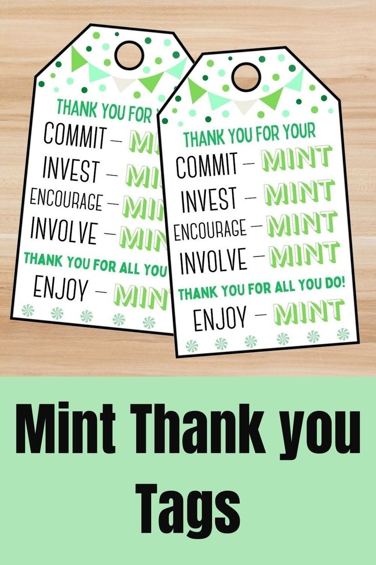Thank You For Your Commit Mint Free Printable