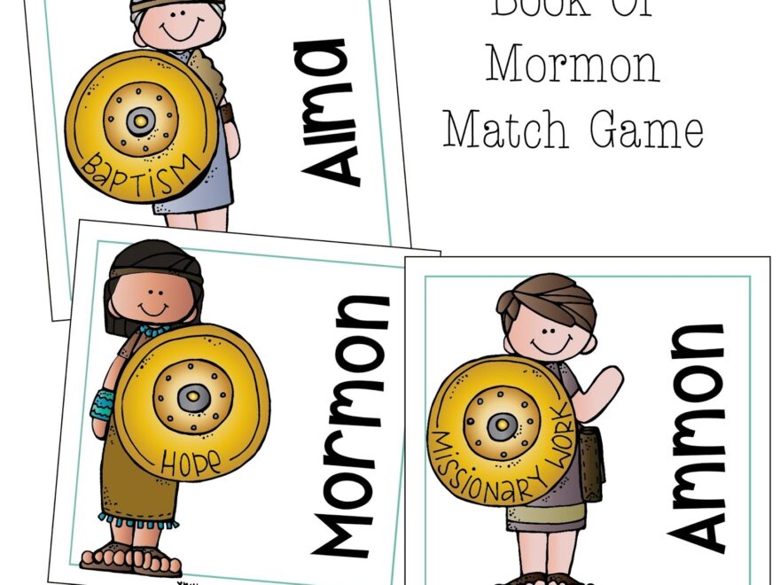 The Cozy Red Cottage Book Of Mormon Match Game Free Printable