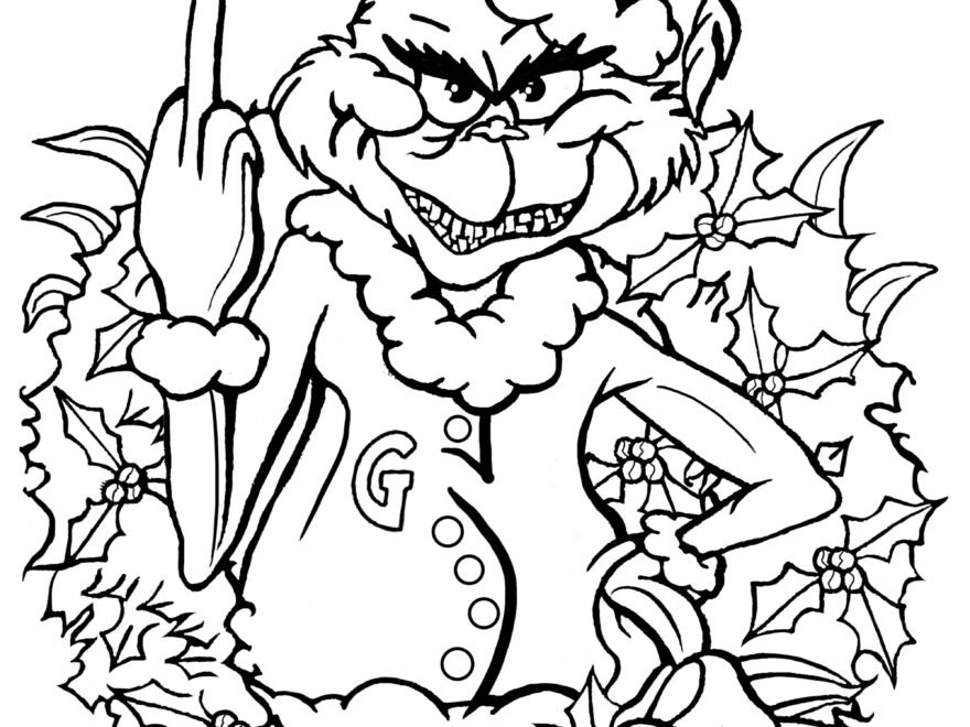 The Grinch Christmas Coloring Pages For Adults