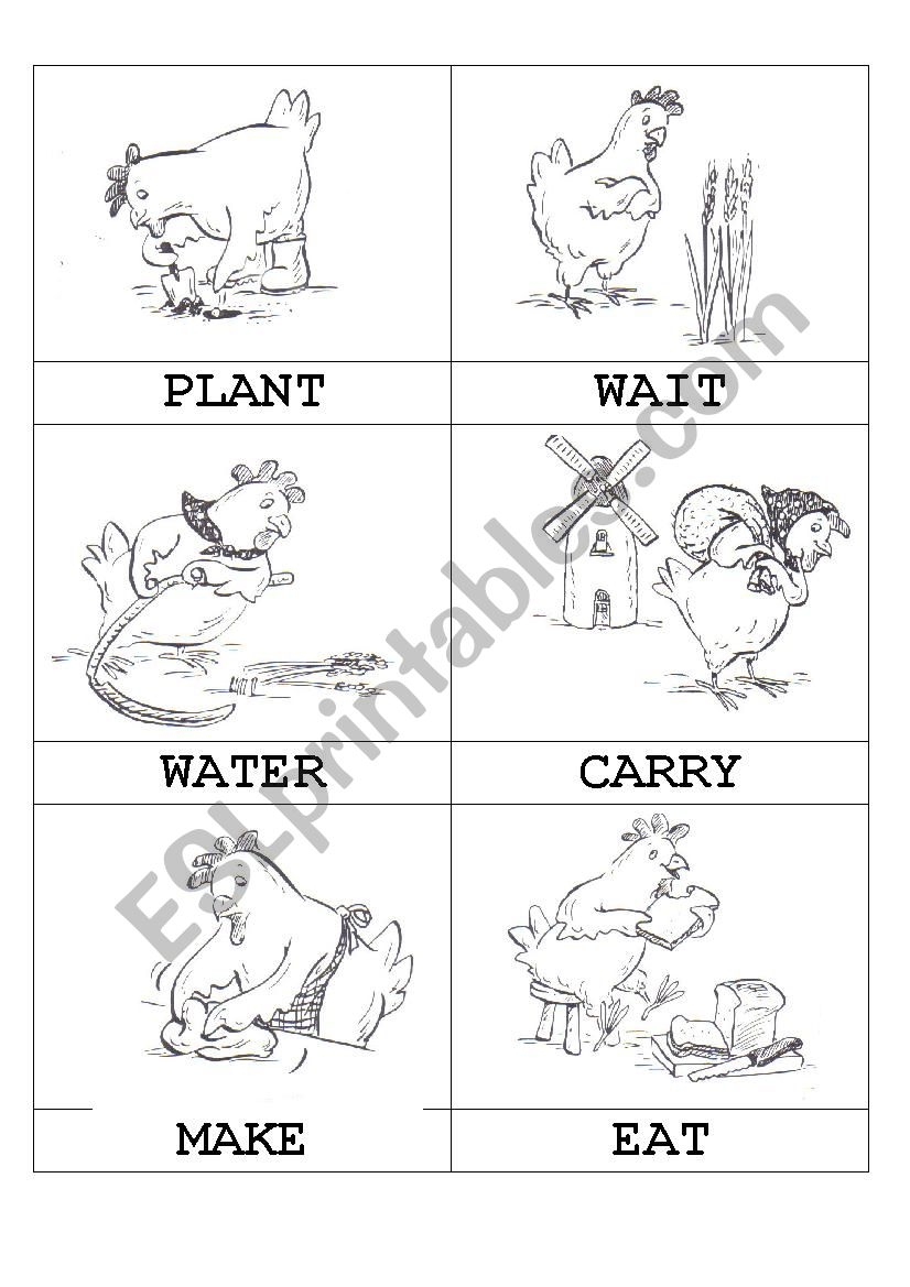 The Little Red Hen ESL Worksheet By Anabrainy