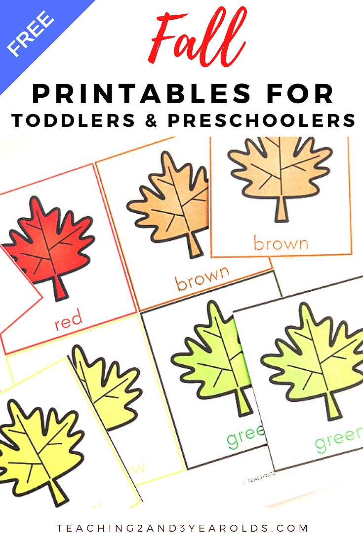 Toddler And Preschool Fall Printables