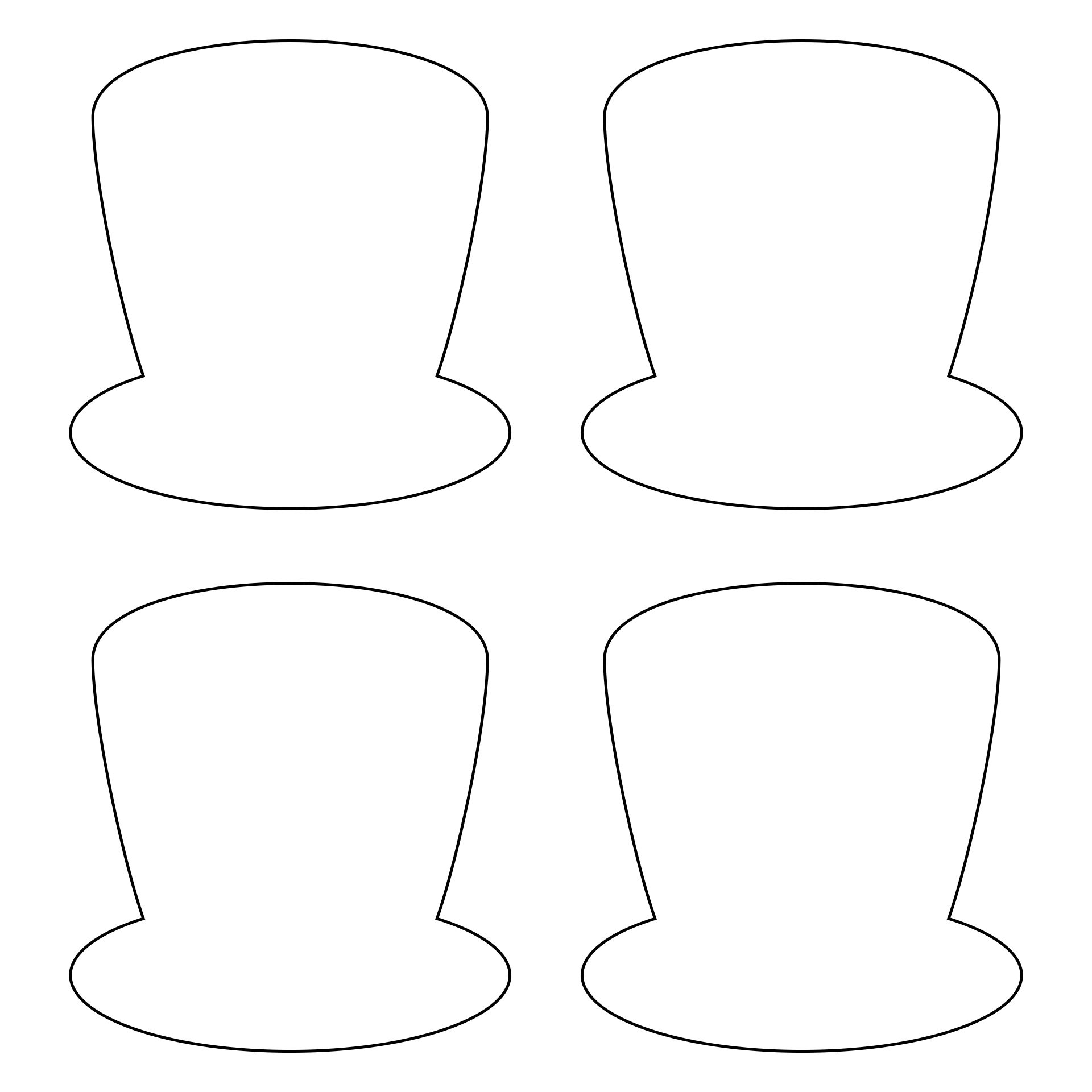 Top Hat Pattern 10 Free PDF Printables Printablee