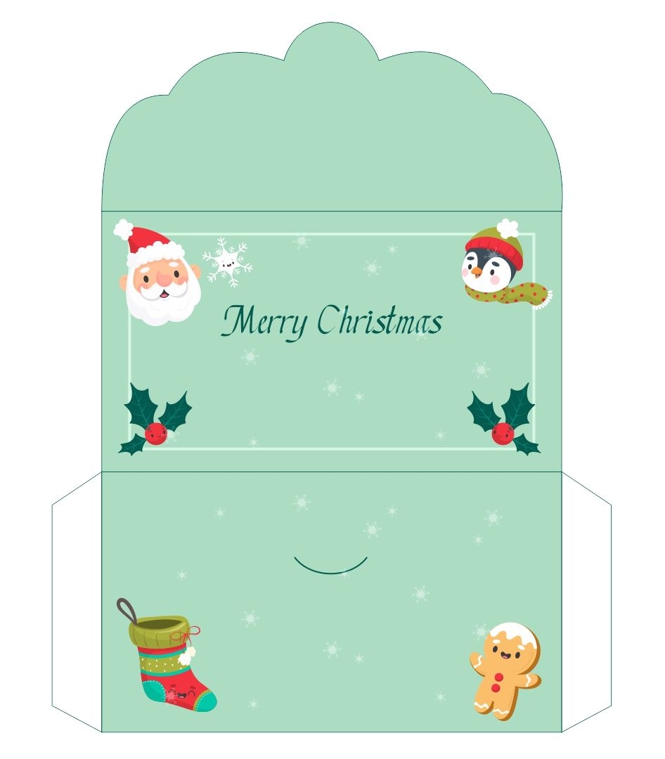 Tree And Presents Christmas Cash Envelope