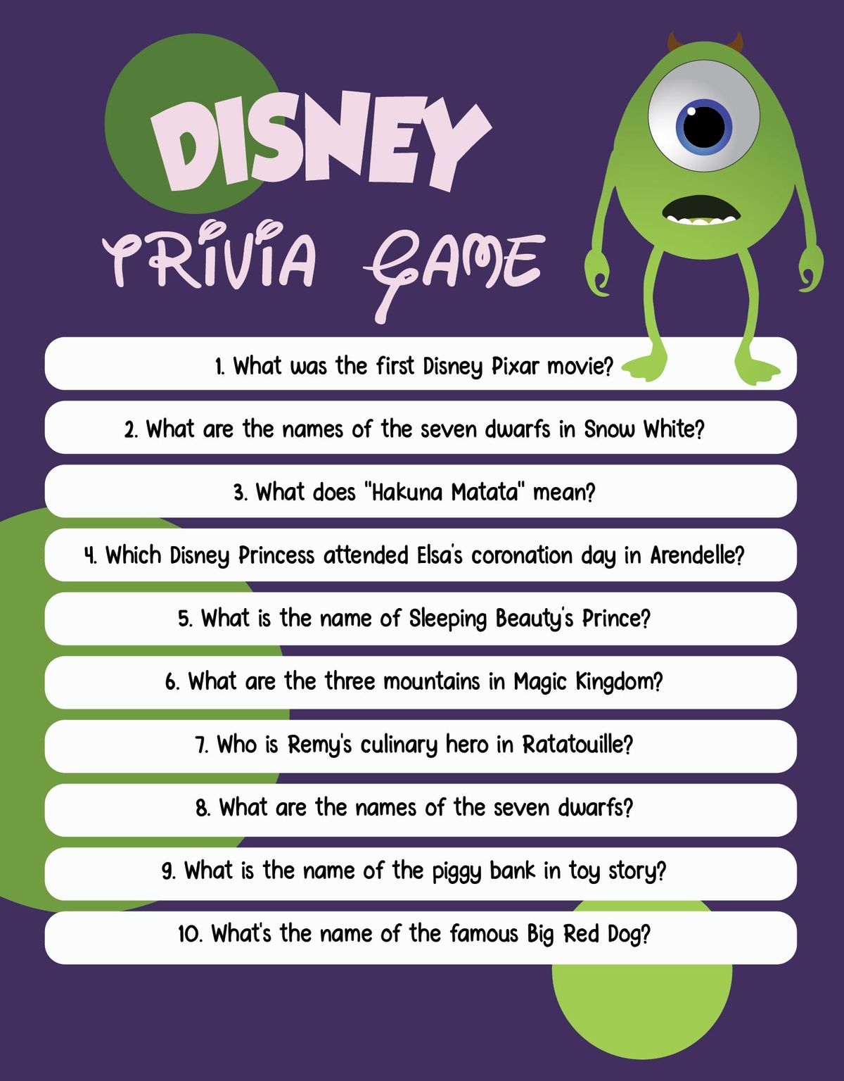 TV Trivia Games 6 Free PDF Printables Printablee