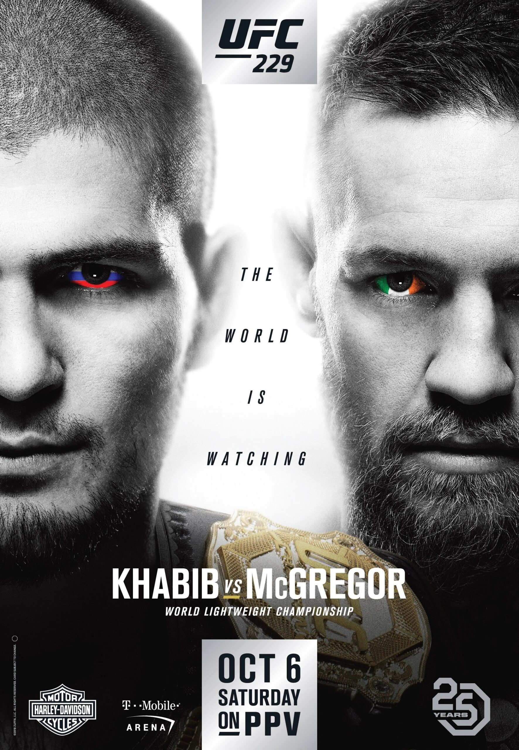 UFC 229 Conor Mcgregor Vs Khabib Nurmagomedov Lightweight Championship Title Fight Poster Etsy Canada
