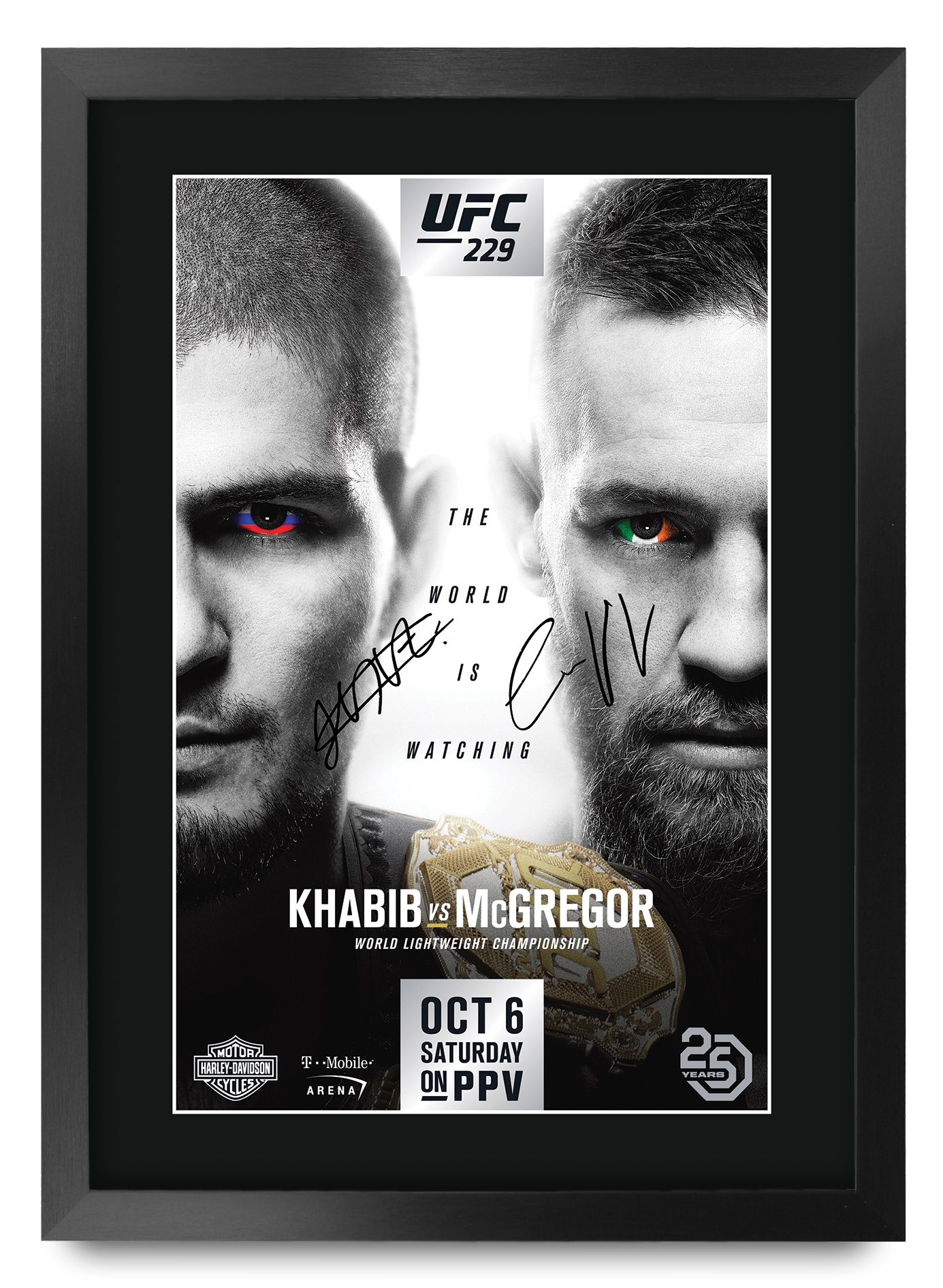 UFC 229 Fight Khabib Nurmagomedov Vs Conor McGregor A3 Poster Framed Autograph EBay de