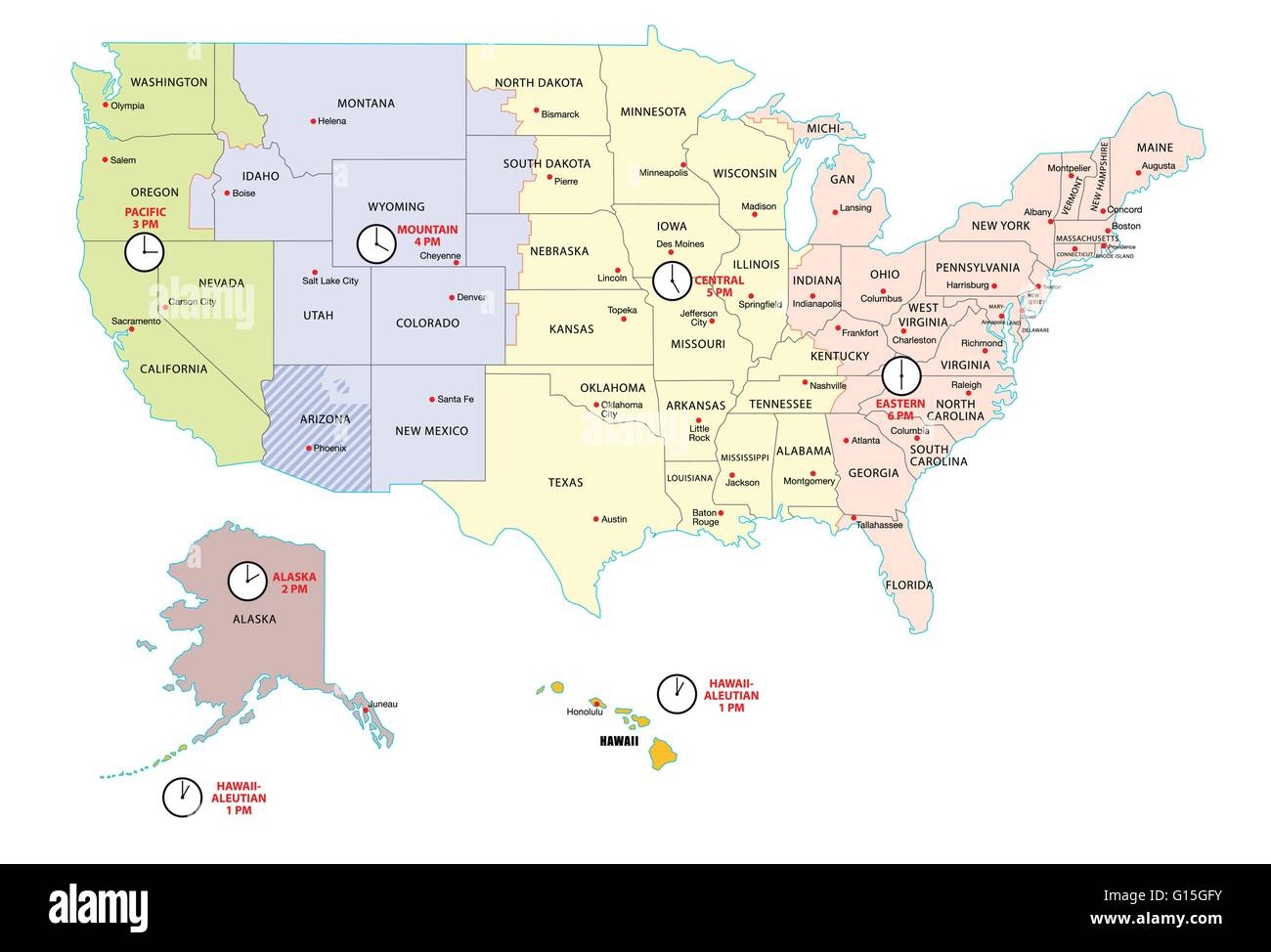 United States Time Zone Map Worksheets Library