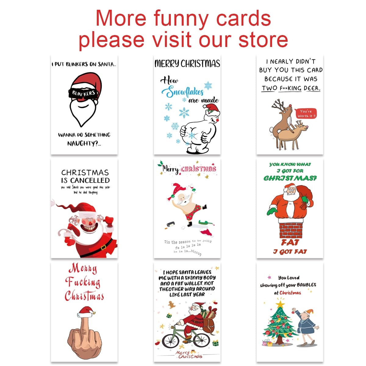 UUEFKTN Funny Rude Christmas Cards For Adults Naughty Adults Rude Christmas Gift Cards For Husband Wife Boyfriend Girlfriend Inappropriate Christmas Cards Dirty Amazon de Stationery Office Supplies
