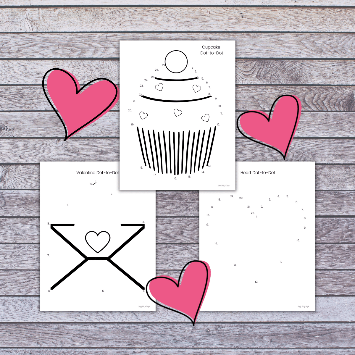Valentine s Day Dot To Dot Free Printables Simply Full Of Delight