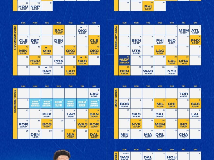 Warriors Announce 2023 24 Regular Season Schedule