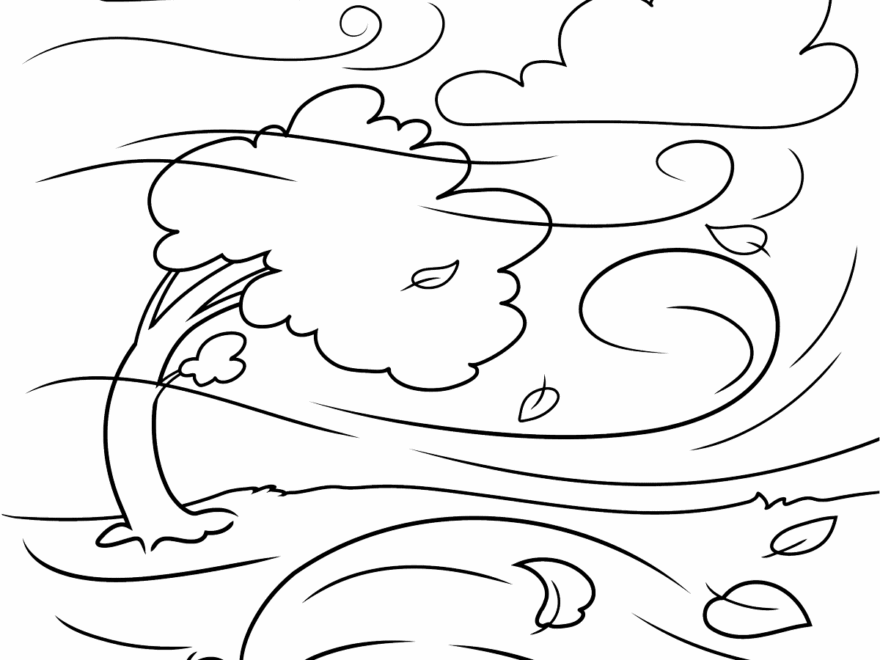 Wind Coloring Page Easy Drawing Guides