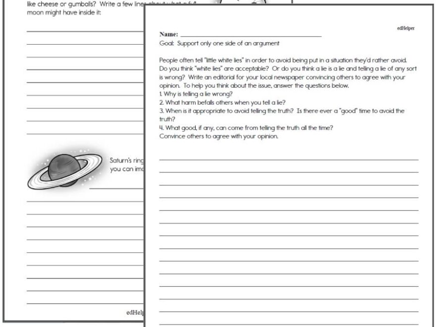 Writing Worksheets For Creative Kids Free PDF Printables EdHelper