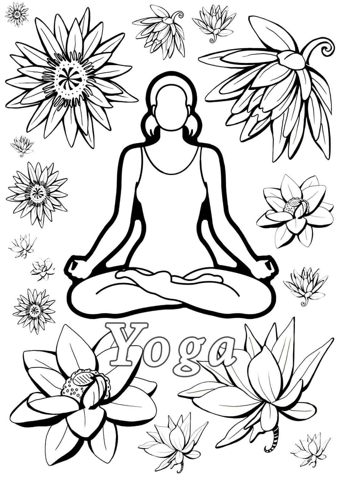 Yoga Coloring Pages Printable Coloring Pages FREE